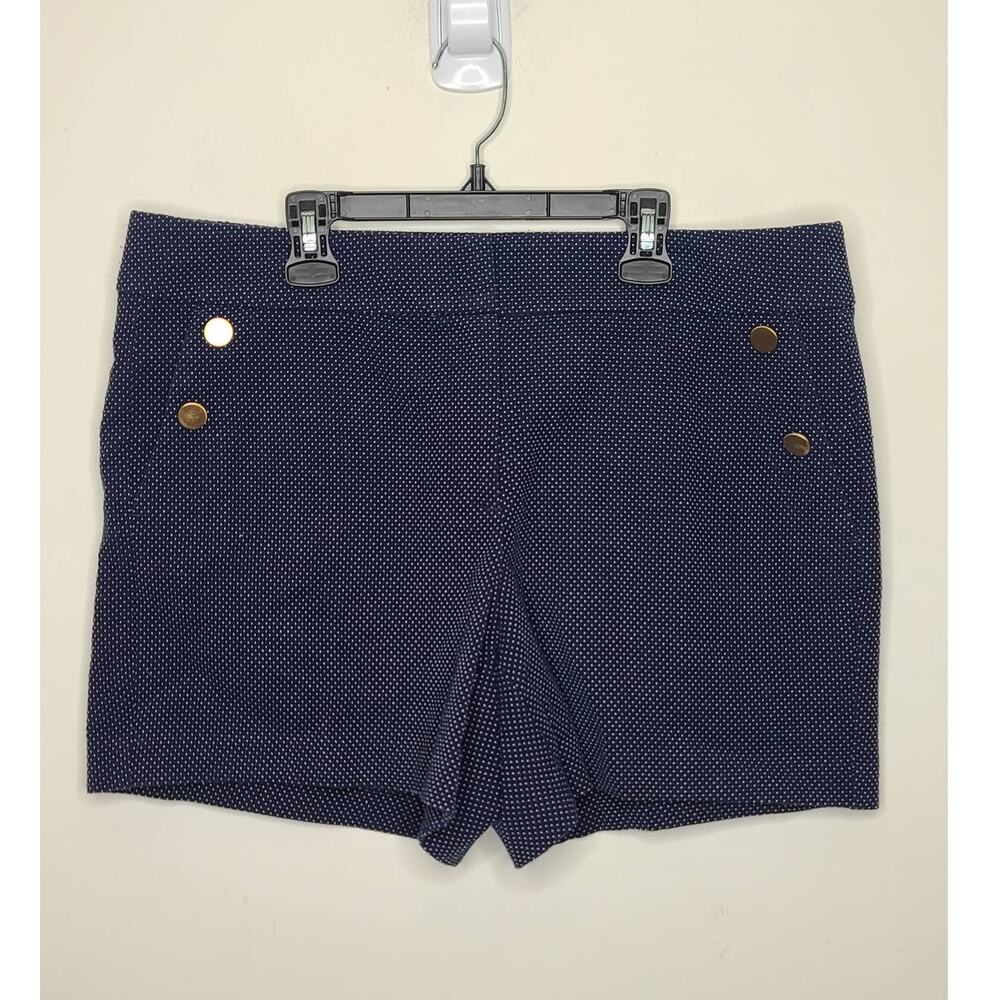 Ann Taylor Factory sailor style navy blue polka dot shorts - 10